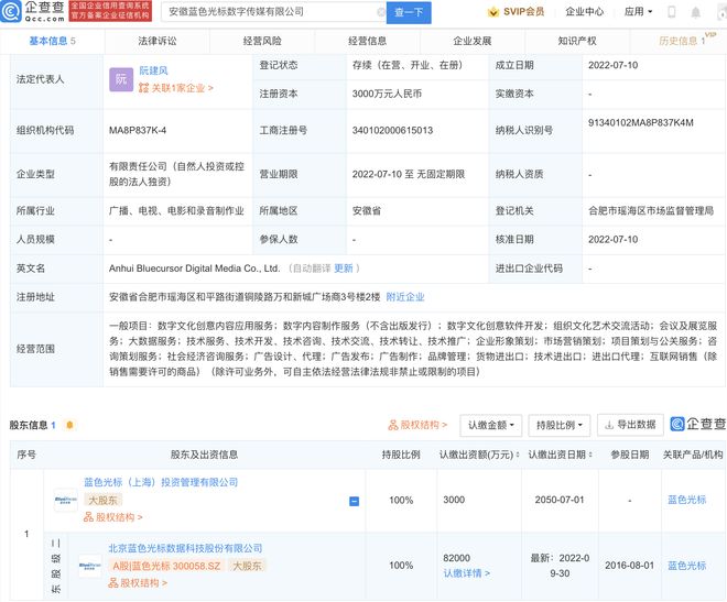 藍(lán)色光標(biāo)布局安徽，成立數(shù)字傳媒公司賦能文化創(chuàng)意產(chǎn)業(yè)發(fā)展